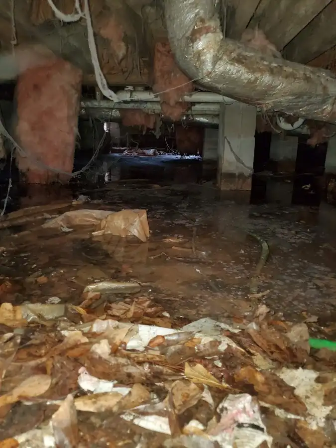 Crawl space flood assessment for Commercial Water Damage Restoration in Euless